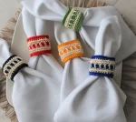 Multicolor napkin rings. Napkin holders. Table decor. Crocheted napkin rings - Image 3