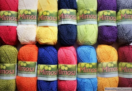 Mimosa (100grs) - Omega Cotton and Rayon Thread. Knitting Yarn. Crochet Yarn.