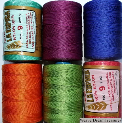La Espiga No.9 - 100% Nylon Omega, Crochet Thread, Thread for Crafts, Nylon for Knitting and Crochet, Nylon Thread, String Cord for Crochet