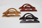1 pair purse handles. Wood handles for bags. Bag making supplies. Handcraft material for handbags making. DIY handbag accessories.