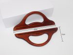 1 pair purse handles. Wood handles for bags. Bag making supplies. Handcraft material for handbags making. DIY handbag accessories. - Image 3
