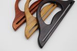 1 pair purse handles. Wood handles for bags. Bag making supplies. Handcraft material for handbags making. DIY handbag accessories. - Image 4