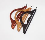 1 pair purse handles. Wood handles for bags. Bag making supplies. Handcraft material for handbags making. DIY handbag accessories. - Image 2