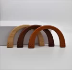 1 pair purse handles. Wood handles for bags. Bag making supplies. Handcraft material for handbags making. DIY handbag accessories.