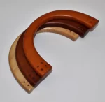 1 pair purse handles. Wood handles for bags. Bag making supplies. Handcraft material for handbags making. DIY handbag accessories. - Image 3