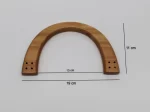 1 pair purse handles. Wood handles for bags. Bag making supplies. Handcraft material for handbags making. DIY handbag accessories. - Image 5