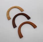 1 pair purse handles. Wood handles for bags. Bag making supplies. Handcraft material for handbags making. DIY handbag accessories. - Image 2