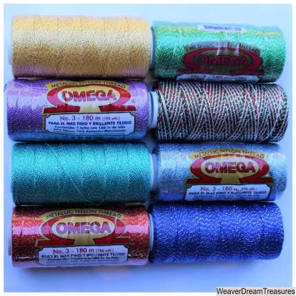 Metallic Nylon #3 - Omega. 100% Nylon String Cord. Crochet Thread