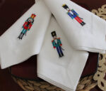 Nutcracker christmas cloth napkins set of 6. Linen napkins. 100% Linen table napkins. Dinner napkins. Embroidered napkins. Cloth napkins - Image 3